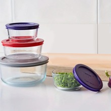 Tazón de vidrio de borosilicato alto resistente al calor, tazón de vidrio para microondas con tapa de PP, contenedor sellado para almacenamiento y conservación.