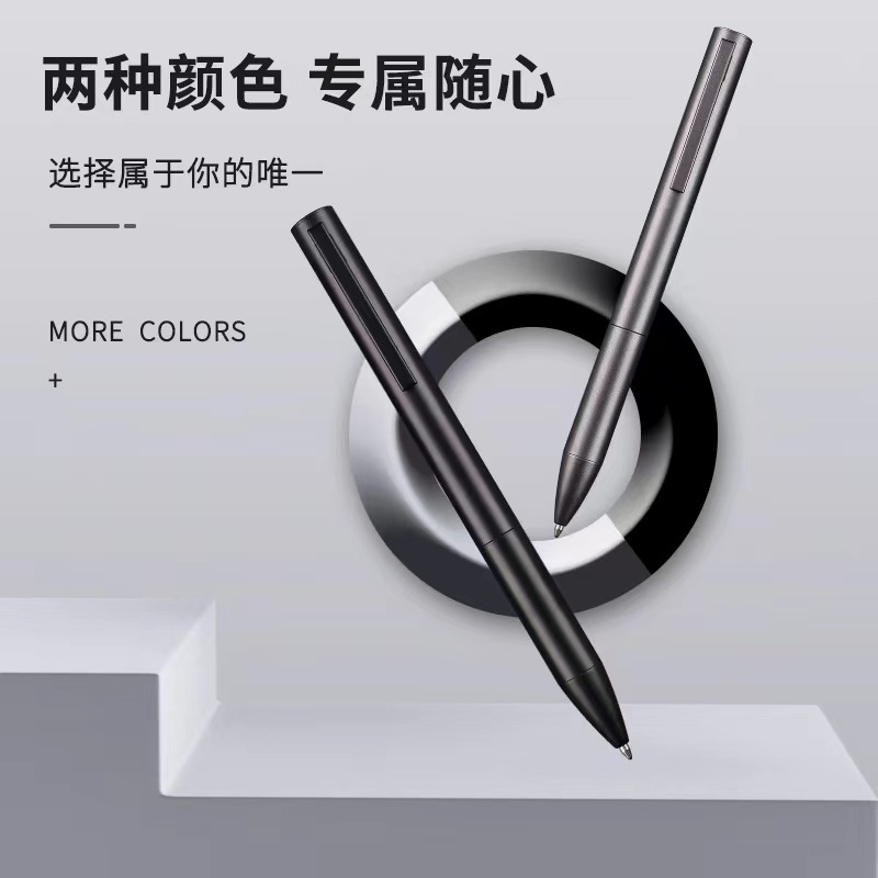 Ruirui pluma cuadrada Bolígrafo De Metal sin fugas de tinta de alto valor de color giratorio oficina de negocios bolígrafo Notebook pluma a juego