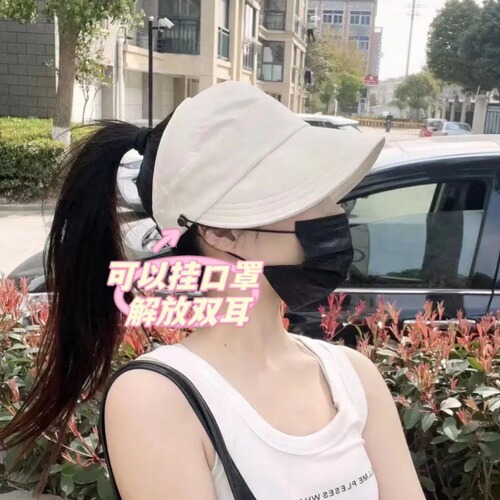 High Ponytail Sun Hat for Women, Adjustable Sports Baseball Cap with UV Protection, Dropshipping Sun Hats