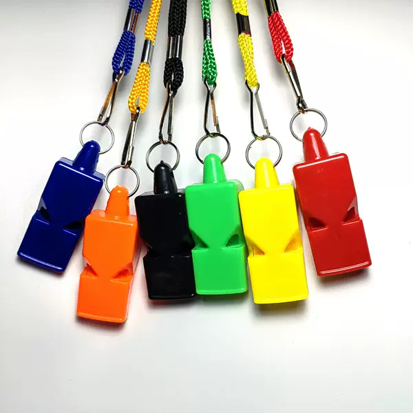 Manufacturer's Spot High-Quality Abs Environmentally Friendly Seed-Free Kidsren's Whistle Fox Sound High-Frequency Outdoor Life-Saving Whistle with Lanyard