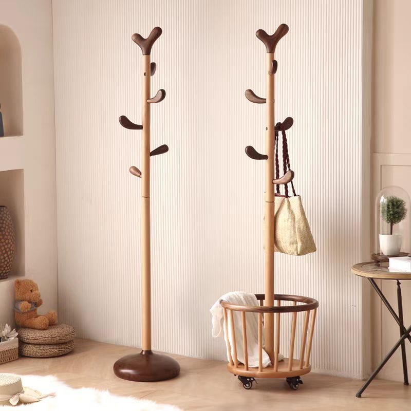 크리 에이 티브 아동복 랙 바닥 스탠딩 침실 코트 랙 전체 단단한 나무 간단한 수직 룸 스토리지 프레임 옷 걸이