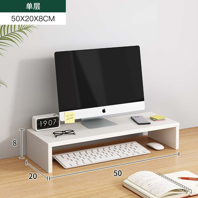 Estante de elevación de computadora de escritorio, soporte de pantalla de oficina, estante de almacenamiento de escritorio de alto nivel, cojín de escritorio