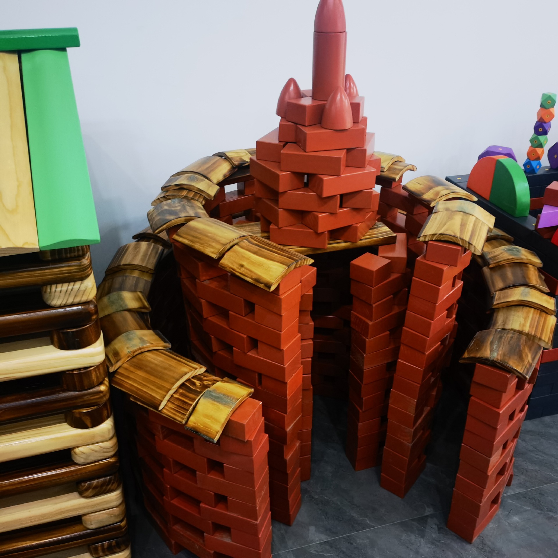 Kindergarten Brick Building Master Children's Brick Building Block Building Area Brick Building Game Puzzle Building Building Building Block