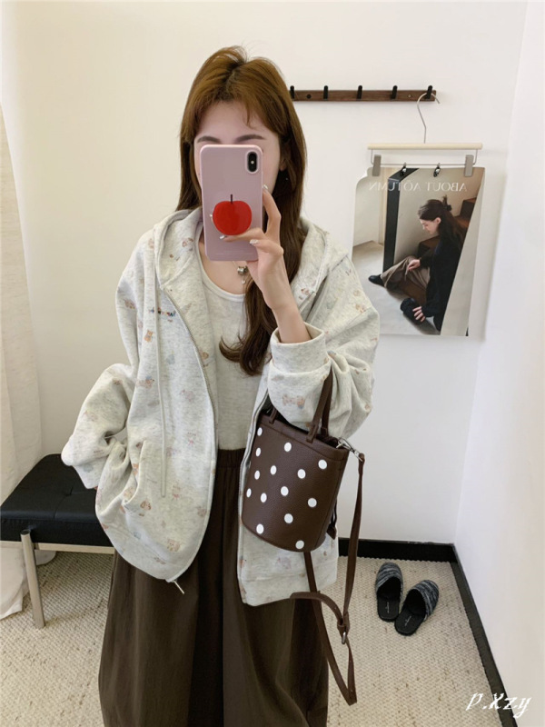 016慵懒风圆领卫衣女秋季新款薄款宽松韩版oversize女式上衣bf外|undefined