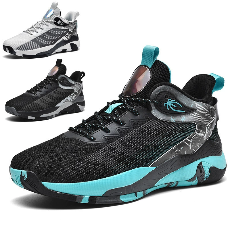 Non-slip basketball shoes, wear-resistant high sports shoes, shock-absorbing footwear, plus size