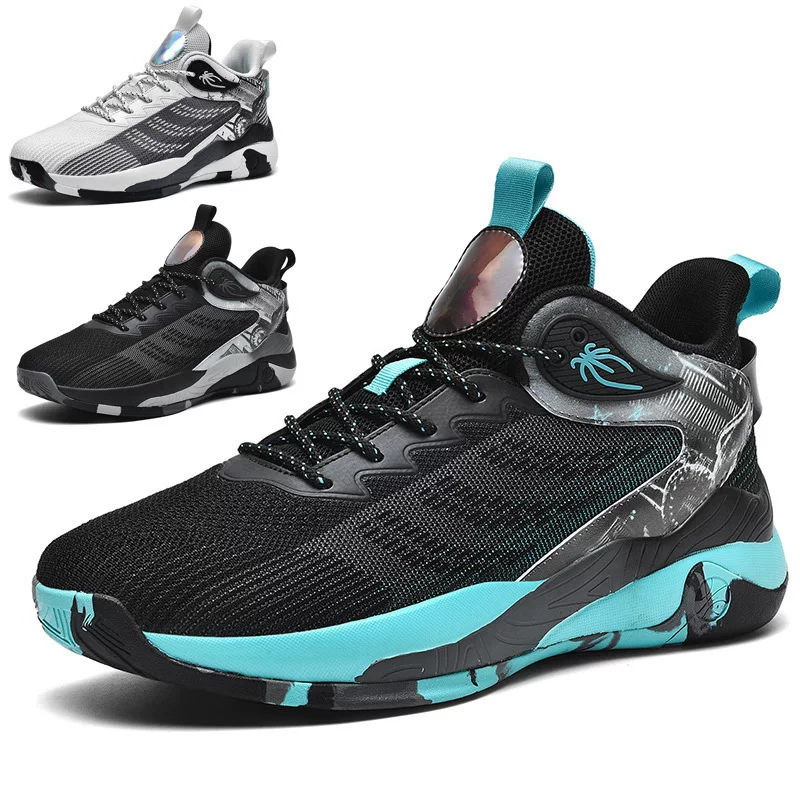 Non-slip basketball shoes, wear-resistant high sports shoes, shock-absorbing footwear, plus size