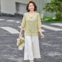 七分袖夏季妈妈短袖两件套