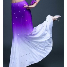 新款傣族舞蹈服裝單肩少數民族演出服成人修身藝考孔雀舞魚尾裙女