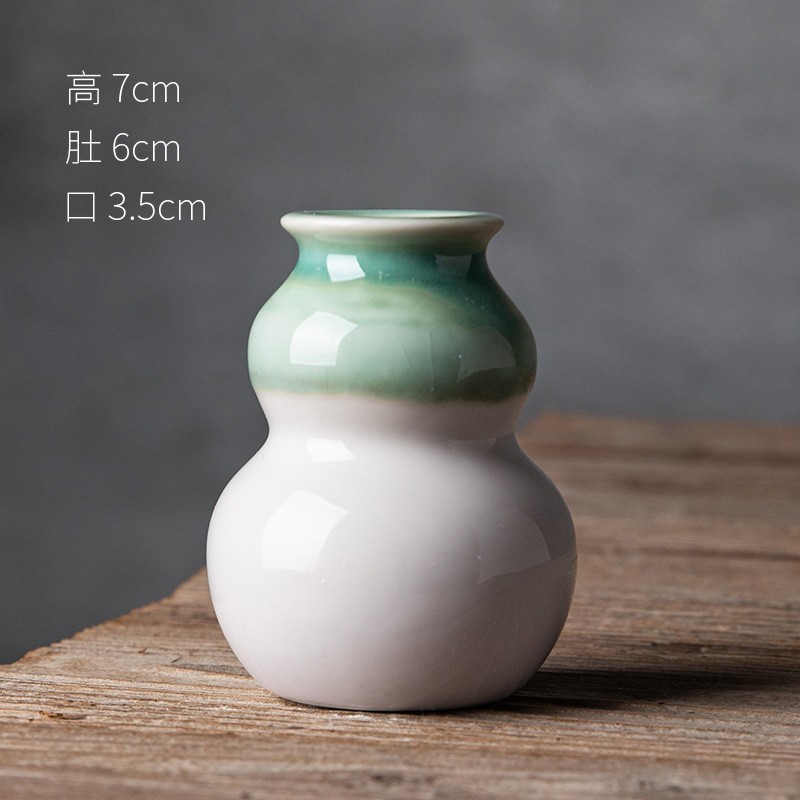 景德镇陶瓷小花瓶ins风卧室水培植物客厅摆件插花干花手工装饰品|undefined