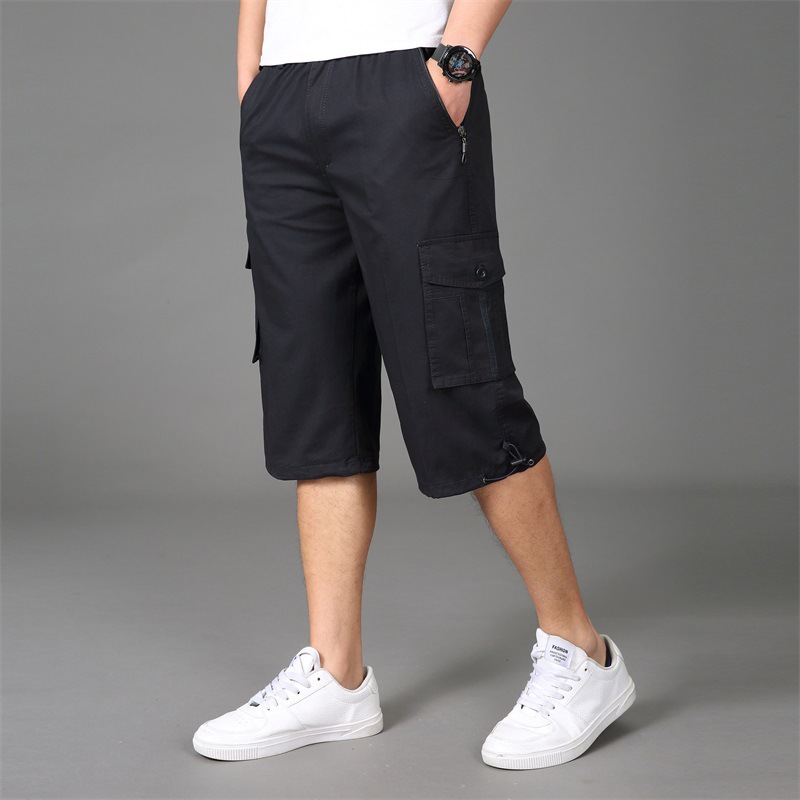 Baumwollshorts für Herren, Sommer 2021, trendige Marke, lockere und dünne Capri-Freizeithose für den Außenbereich_voghion.com