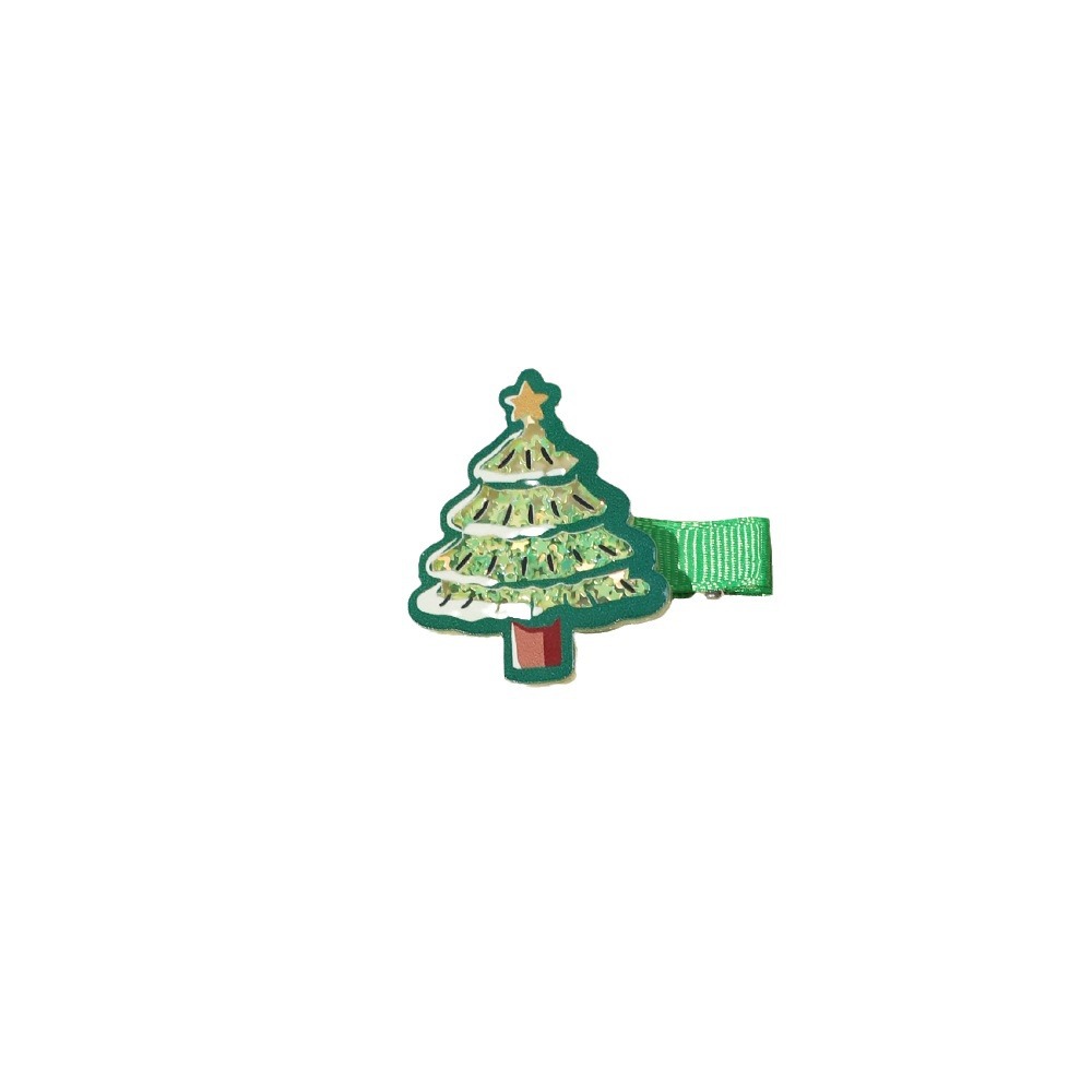 Regalo di Natale Accessori per capelli per bambini Fermaglio per capelli a forma di albero di Natale con motivo a cartoni animati per bambine_voghion.com