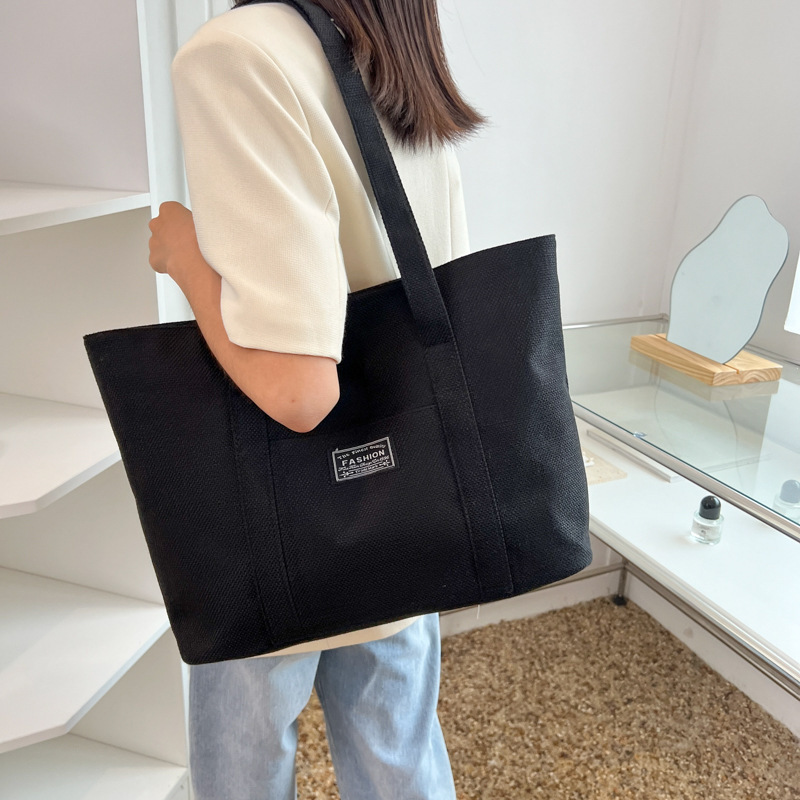 2022 new women's shoulder tote bag fashion portable shopping bag large simple outing storage bag
