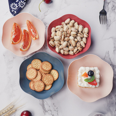 家用食品级塑料吐骨盘 餐桌鱼骨头盘 日式水果干果碟桌面垃圾渣盘|ms