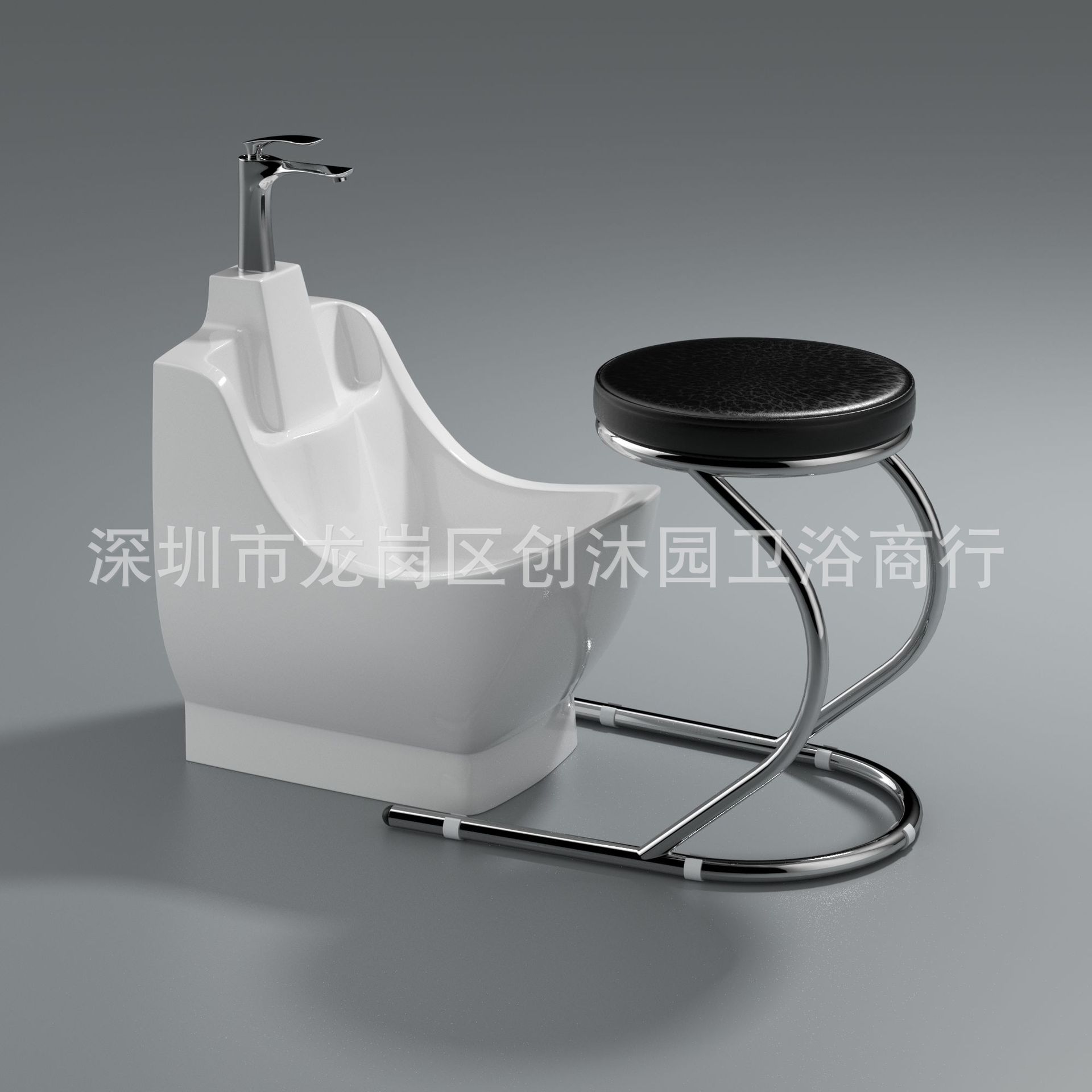 Multifunctional Ceramic Integrated Washbasin for Washing Hands, Face, and Feet, Convenient for the Elderly to Use, Small Washbasin