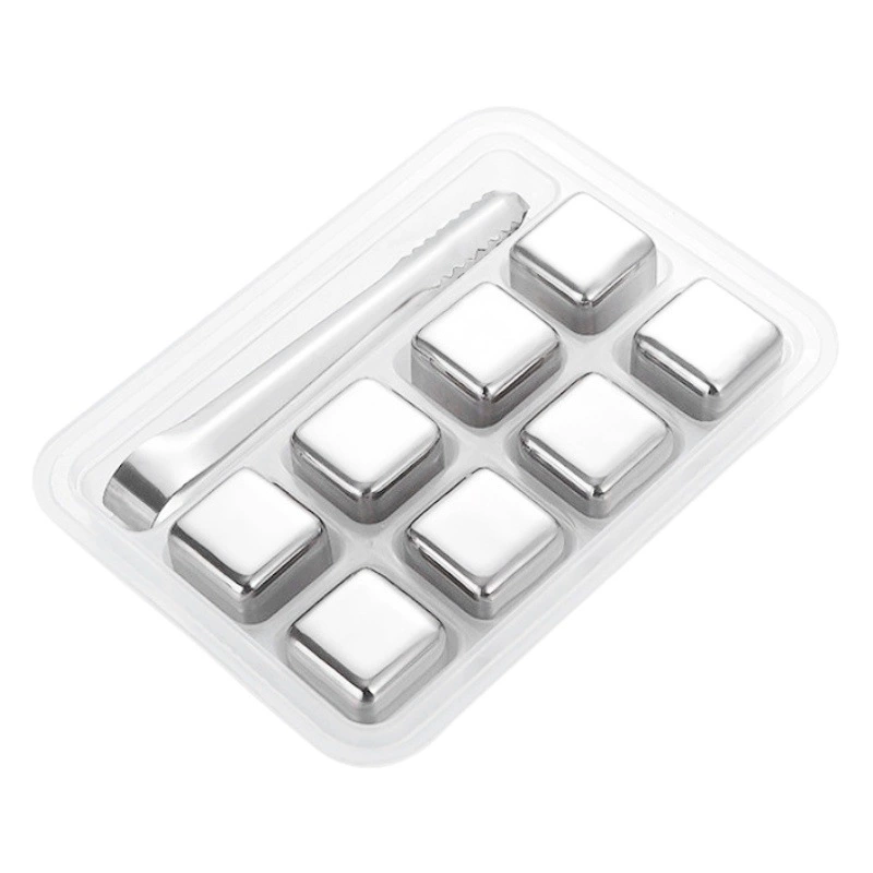 304 кубики льда из нержавеющей стали быстрозамороженные частицы льда металлический зажим для частиц льда творческий виски Тартар из нержавеющей стали можно напечатать логотип