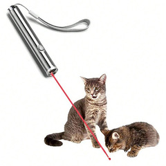 越境レーザー逗猫棒二合一ステンレスレーザーペット猫玩具レーザーペン