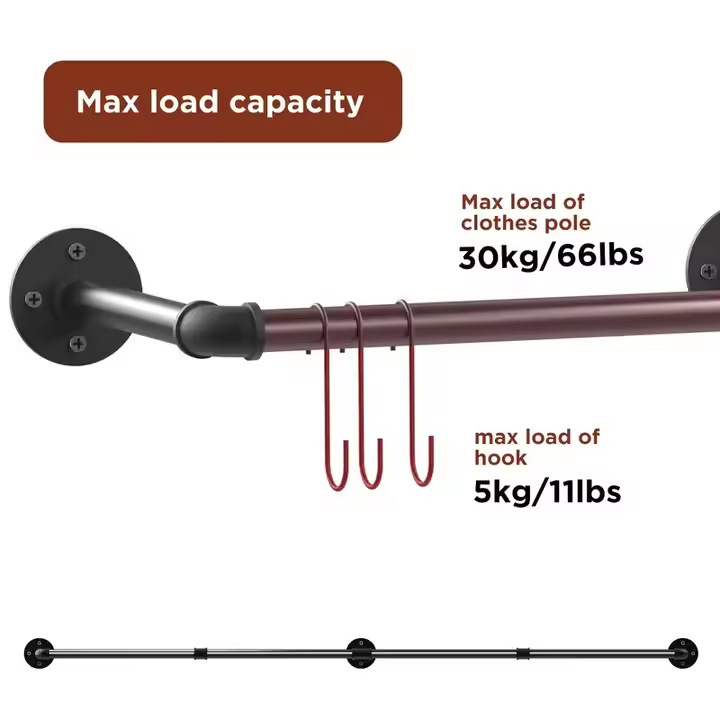 Contractor Grade 70.8 "High-End Hotel Furniture Teak Wood Clothing Rack Powder Coated Metal Customization Contractor Grade 70.8 "High-End Hotel Furniture Teak Wood Clothing Rack Powder Coated Metal Customization