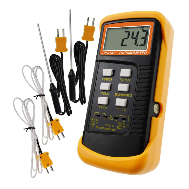 工厂多探针测温仪接触式温度仪K型热电偶温度表高温探针温度计