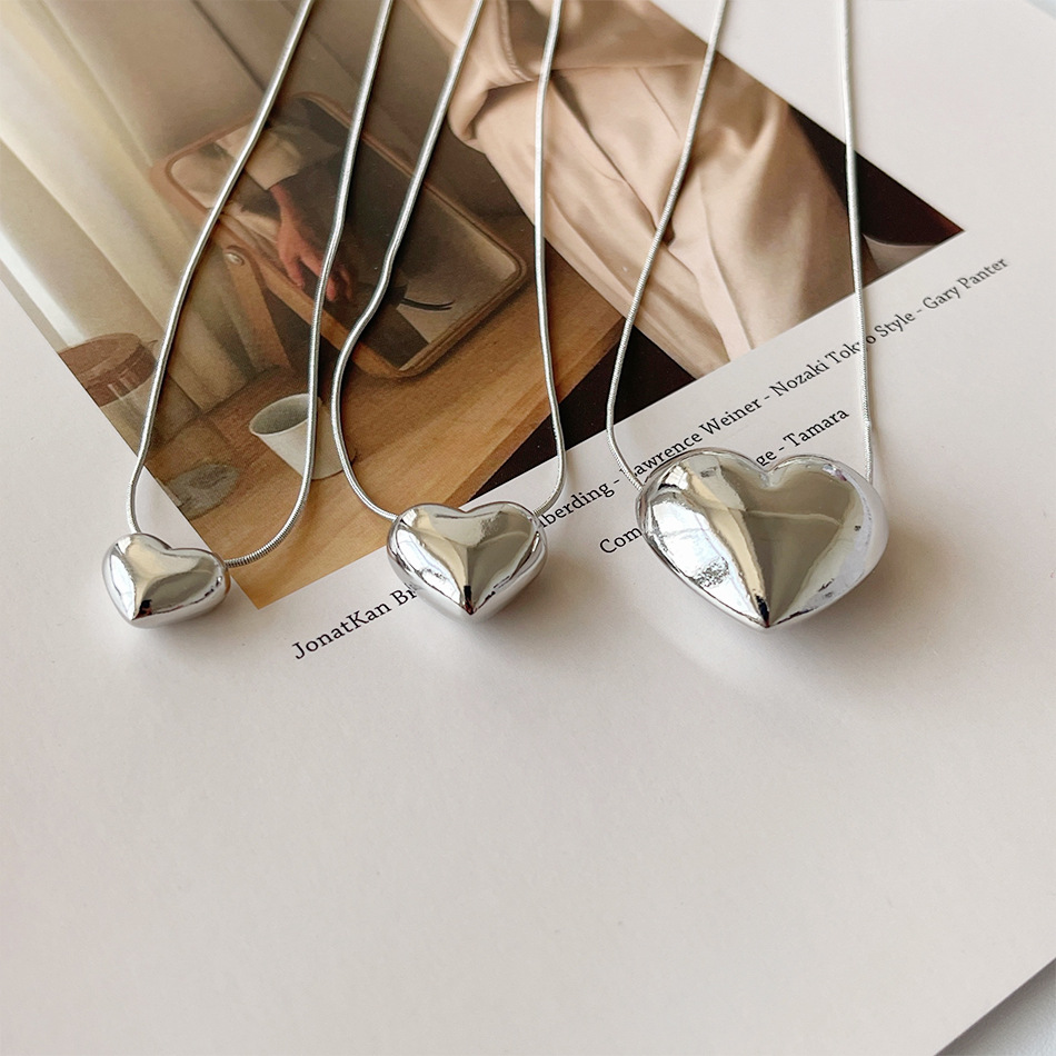 Simple Style Heart Shape Copper Necklace