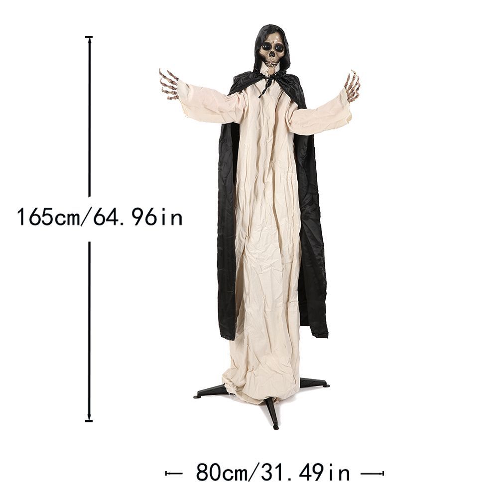 Decoración de Halloween, fantasma colgante, control de voz, fantasma luminoso eléctrico, llamada fantasma, acción a gran escala, sala secreta de fantasmas, decoración de fiesta, accesorios