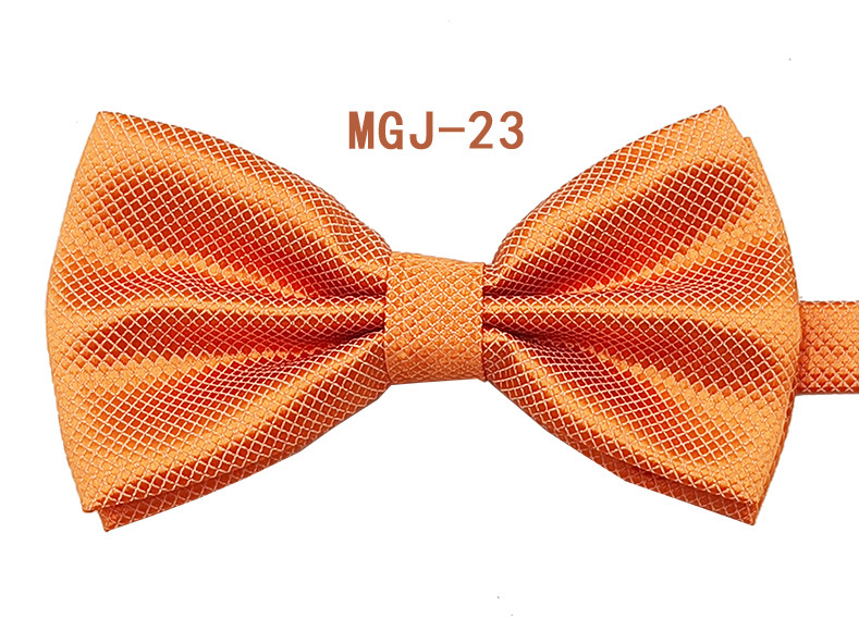 Pajarita negra de color sólido para hombre British Cube Spot Venta al por mayor Ropa formal Boda Doble pliegue Doble lazo de doble capa 27 colores