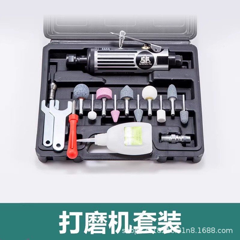 气动低速打磨机气磨机磨光机快速双缸充气泵小型手持轮胎补胎工具