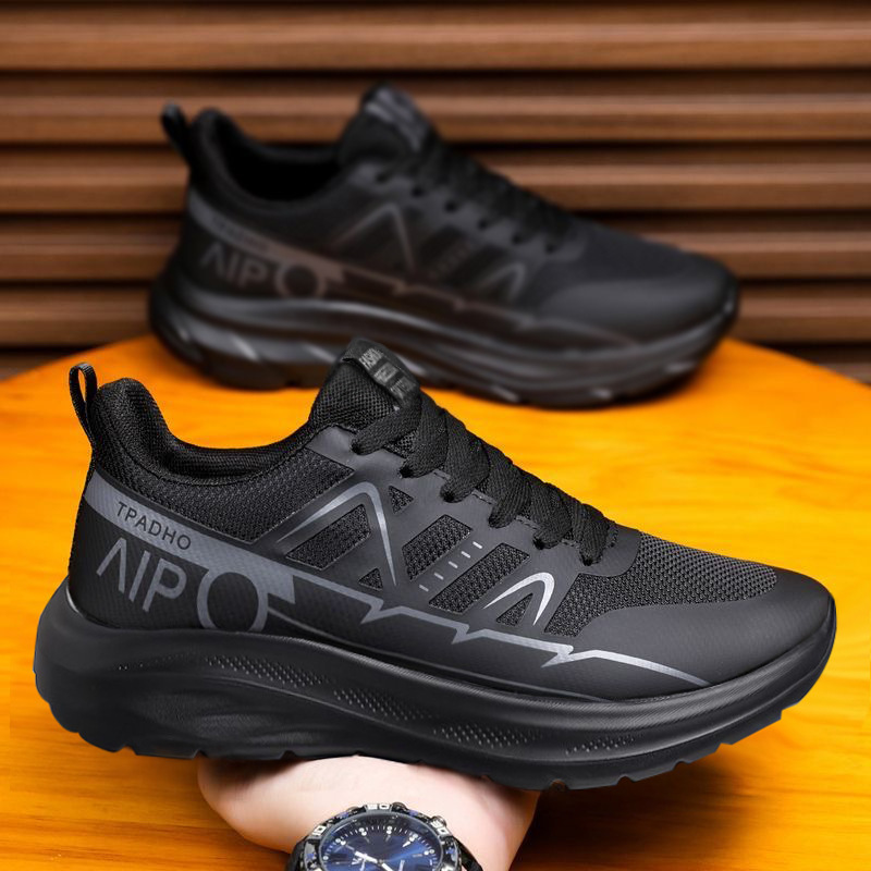 Zapatos de hombre nuevos zapatos de malla de empalme transpirables al aire libre cómodos zapatos de correr suaves ligeros simples zapatos de hombre versátiles
