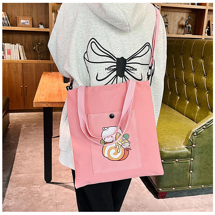 The new Korean-style cute Japanese-style single-shoulder bag is selling well. It's a simple and versatile canvas bag for college students' crossbody tutoring undefined