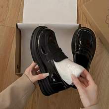 圆头厚底乐福单鞋乐福鞋学院jk皮鞋百搭英伦2025新款脚蹬