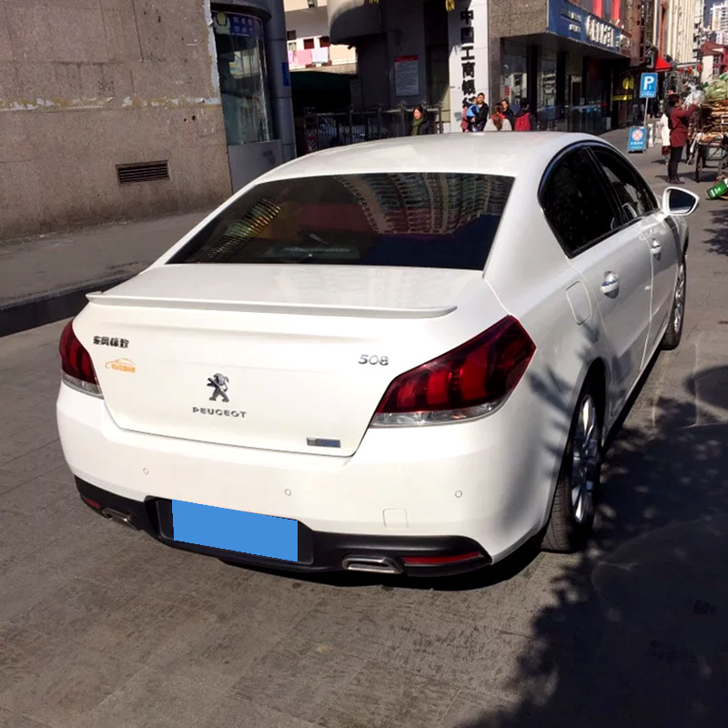Suitable for 2011-2017 Peugeot 508 Rear Wing Logo 508 Modification Special Punch-Free Paint Pressure Rear Wing