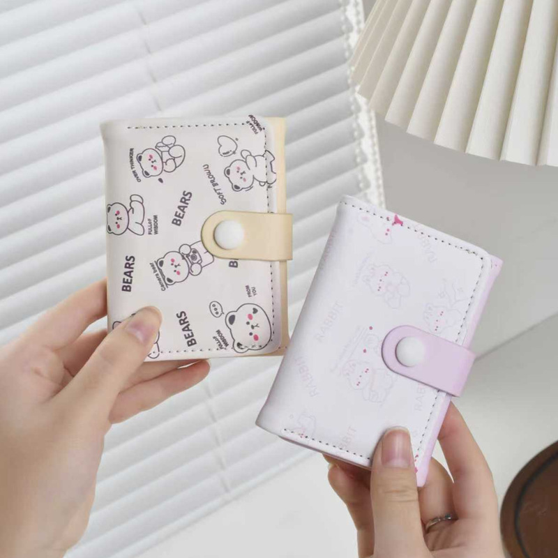 New Japanese-Style Cute Short Wallet for Women, Simple Snap-On Coin Purse, Student Wallet, High Aesthetic Value
