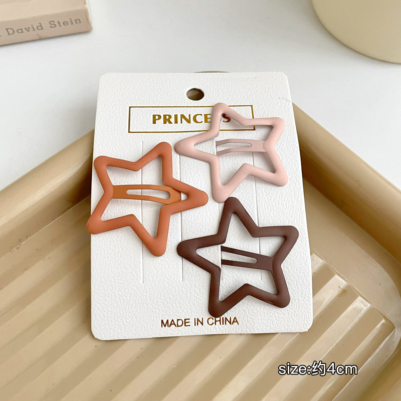 Linda estrella y2g horquilla hembra clip lateral flequillo BB clip horquilla para niños dopamina clip de color tocado