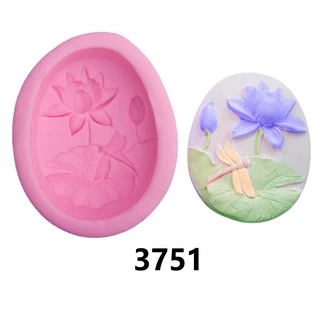 荷叶莲花手工皂肥皂模具 荷花翻糖硅胶模具 蛋糕装饰模具 DIY烘焙