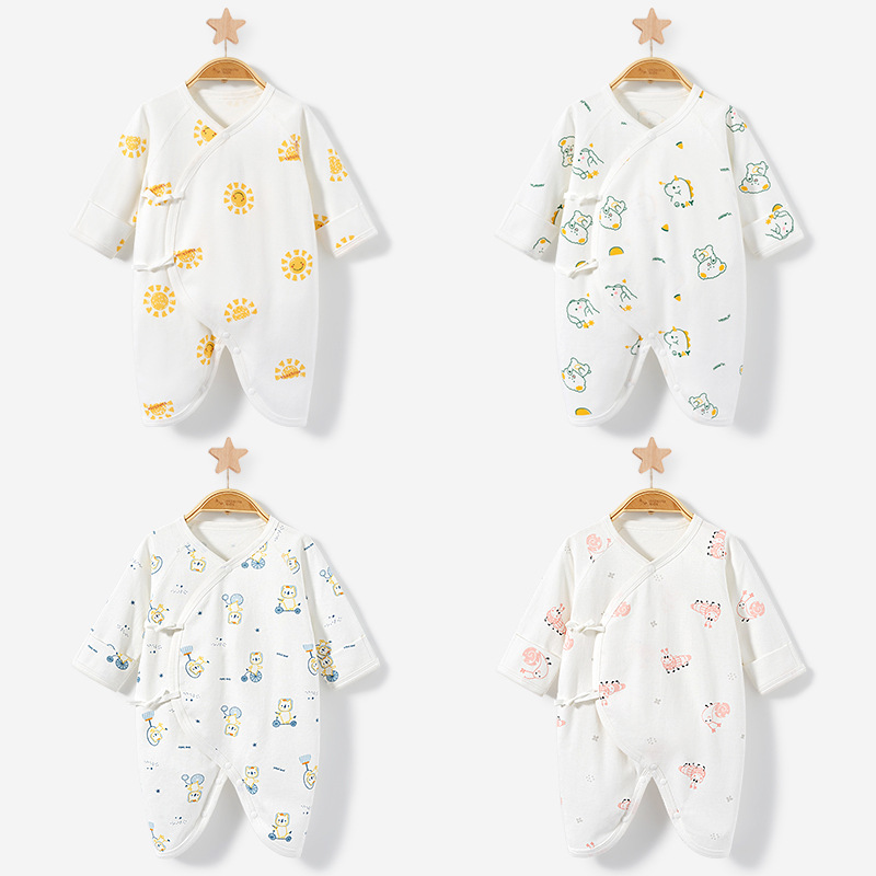Ropa de bebé recién nacido Primavera, Otoño e Invierno recién nacido algodón monje base mariposa hombres y mujeres ropa de abrigo mono del bebé