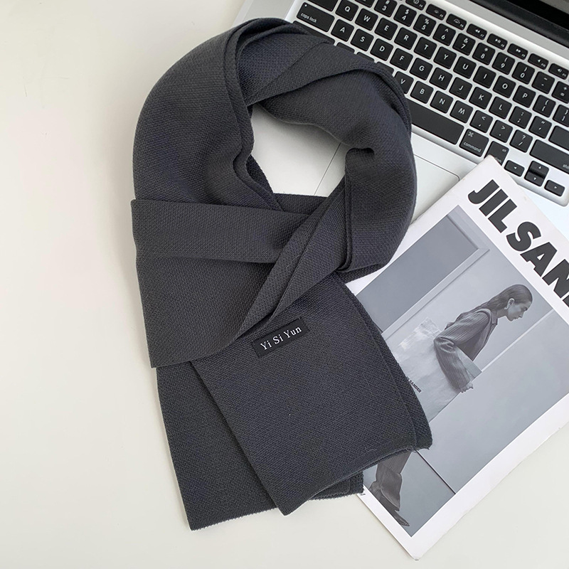 Buñuelo de hombre nuevo invierno puro negro de mediana edad versátil cuello de hombre adolescente buñuelo de estilo británico