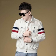 2025春季新款简欧名品翻领男士夹克轻奢高端潮牌休闲长袖修身外套