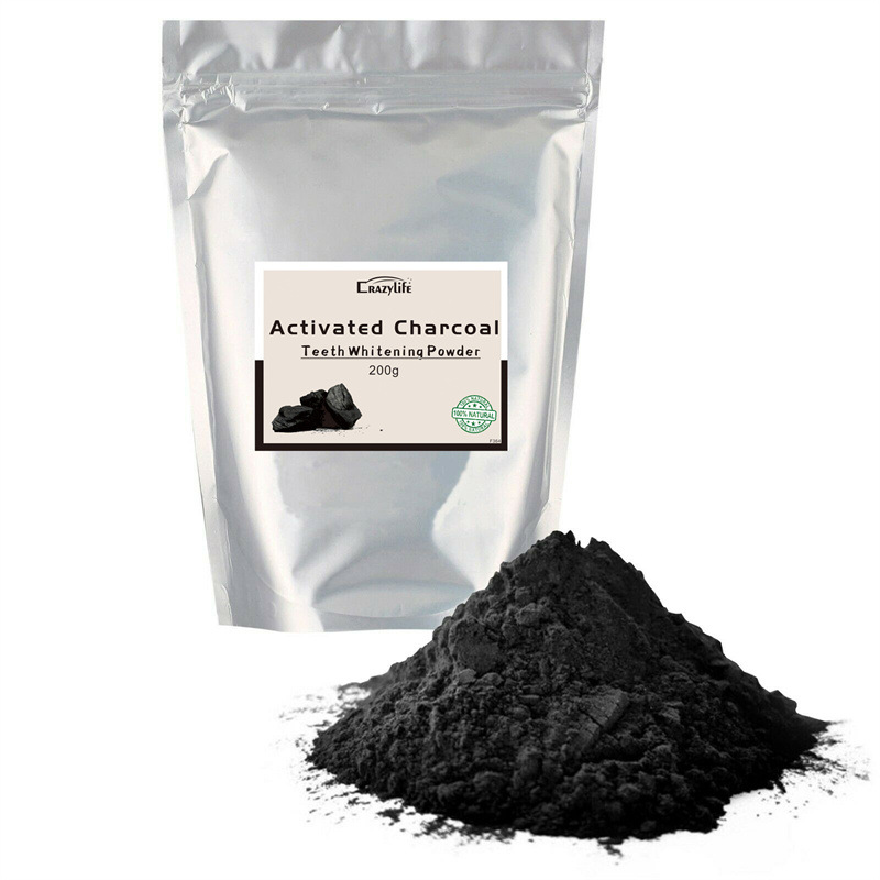 Crazylife Black Carbon Bamboo Charcoal Powder Natural Activated Tooth Cleanser 200g 1_voghion.com