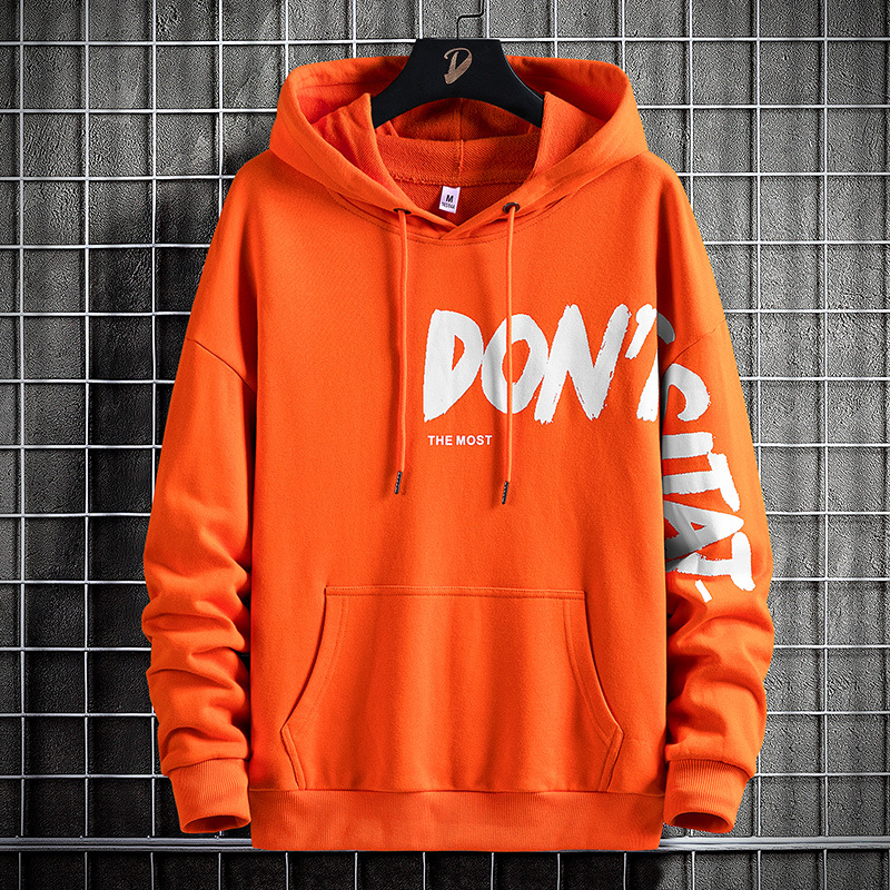 Primavera e outono camisola com capuz nova carta impressão pulôver camiseta moda etiqueta roupas masculinas_voghion.com
