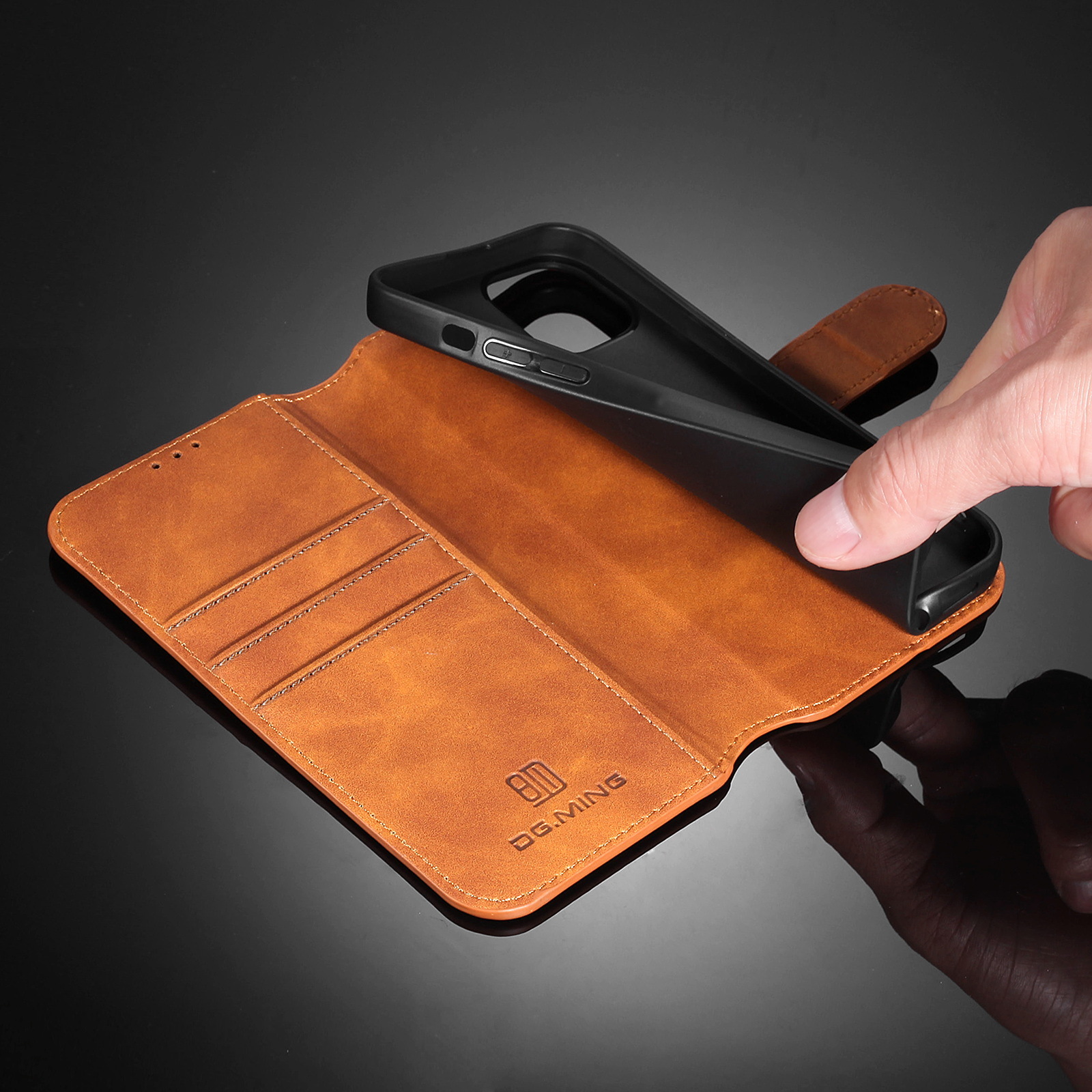 Retro Leather Wallet Phone Case For Iphone 14 And Iphone 13_voghion.com