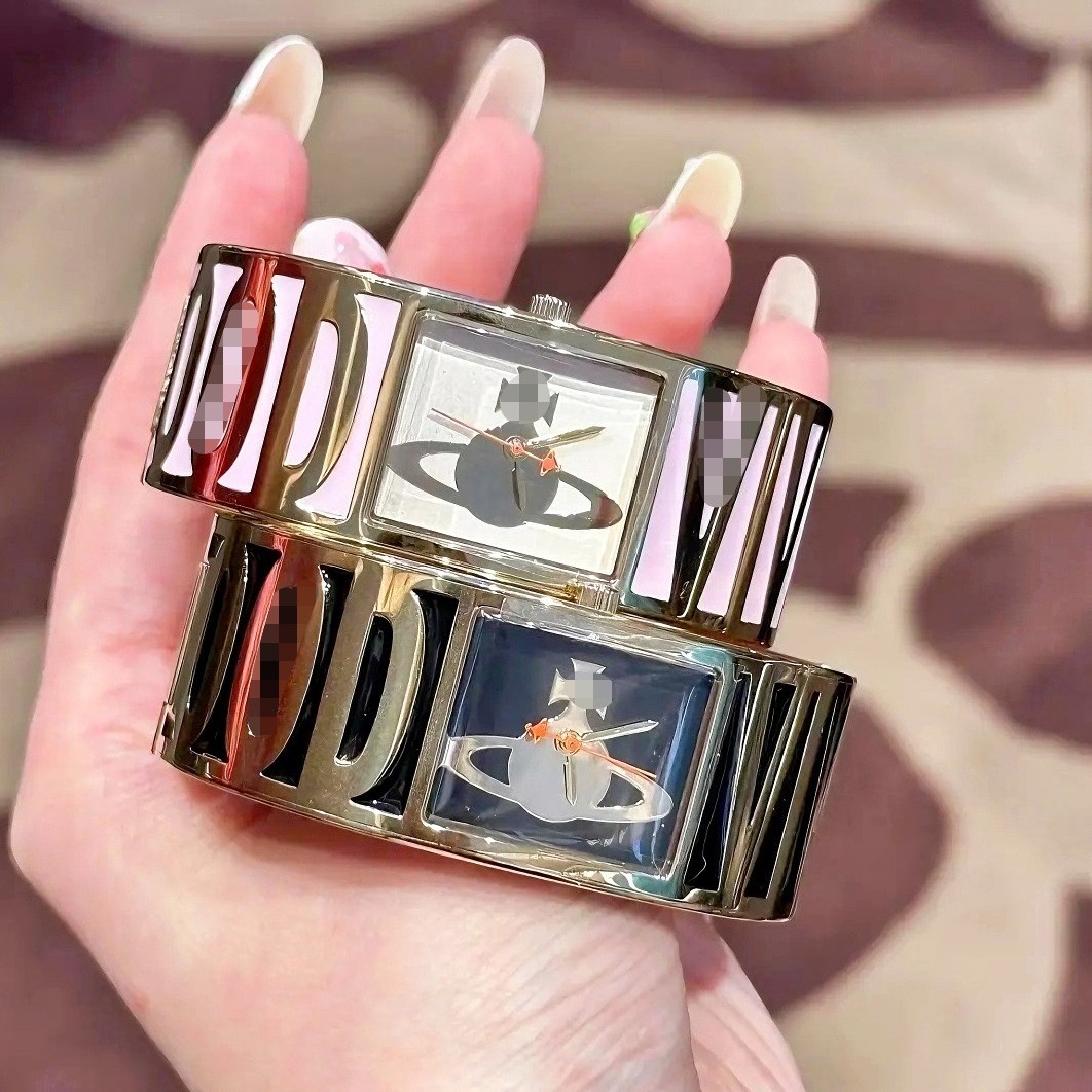 2025 ウエストクイーンウォッチ、中古エナメルウォッチ、小紅書人気の小さな四角い時計、ファッショナブルで軽い高級感