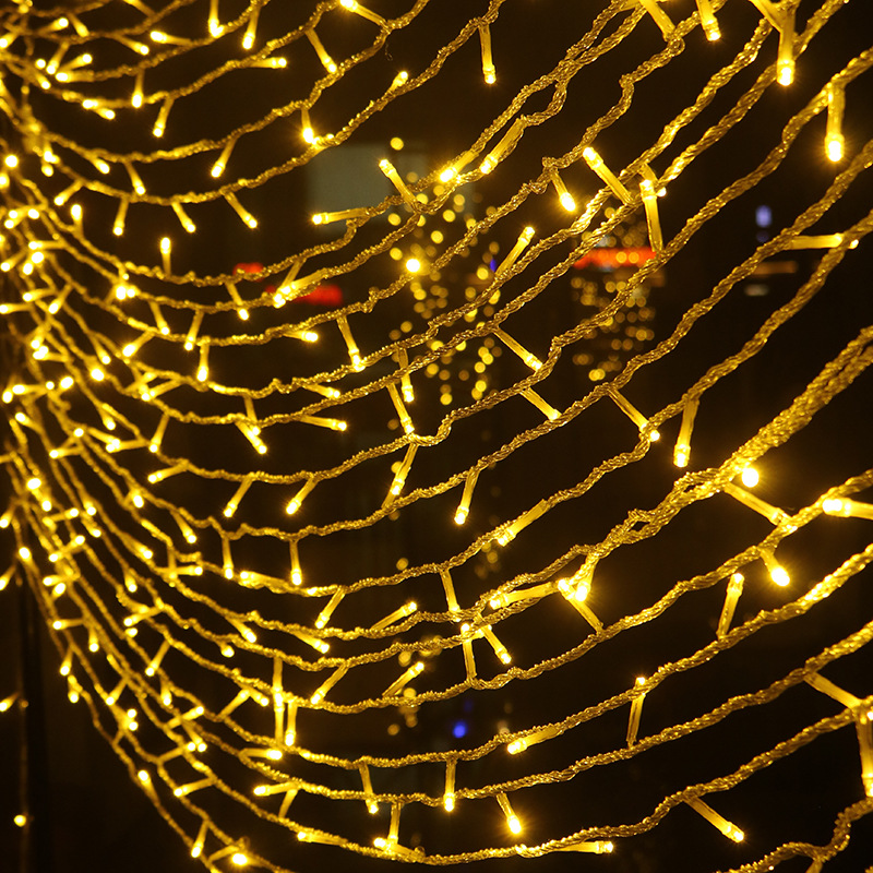 Luz de estrella LED, luz de color pequeña, luz intermitente, luz de cadena, gypsophila, luz de árbol colgante al aire libre, luz de paisaje, decoración de año nuevo, luz ambiental