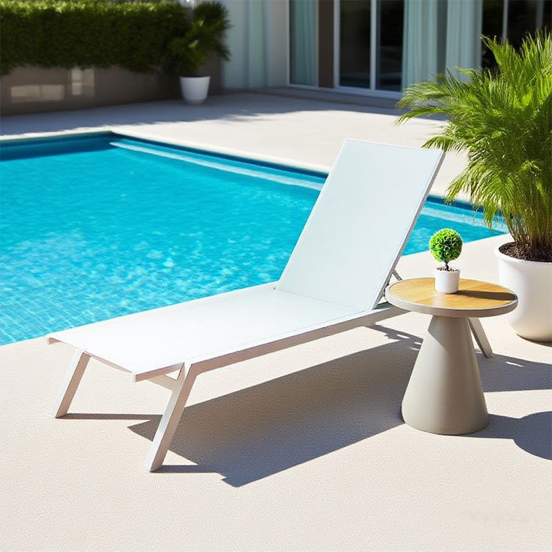 Silla de playa al aire libre balcón al aire libre villa junto a la piscina silla de playa plegable portátil silla de patio europea