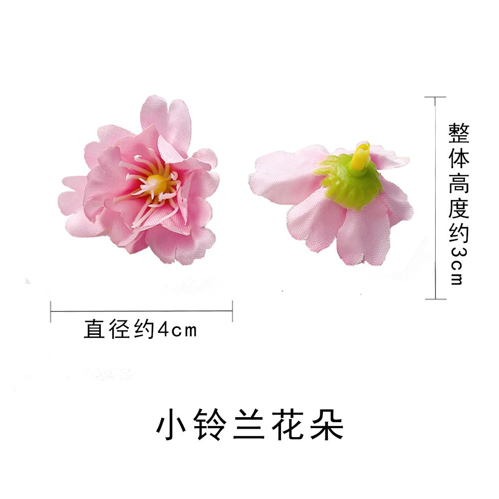 Simulación de flores de orquídeas de campana DIY pinzas guirlandas material de tocado decoración de vestido chino diseño de pared de flores de boda orquídeas frescas