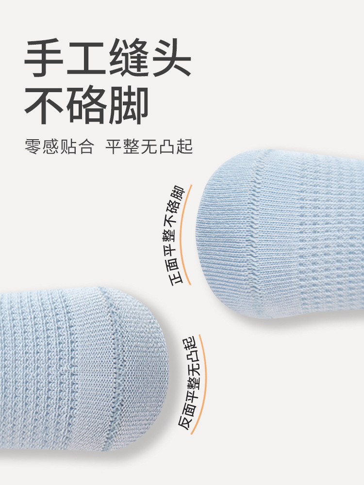 2025 verano nuevos productos calcetines para bebés malla ultrafinos calcetines de algodón de tubo medio deshuesado de boca suelta de dibujos animados lindos