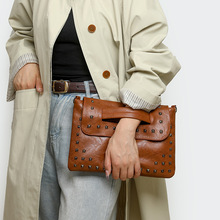 跨境女包韩版潮包大容量2025新款简约单肩斜跨手拿信封包Bags批发