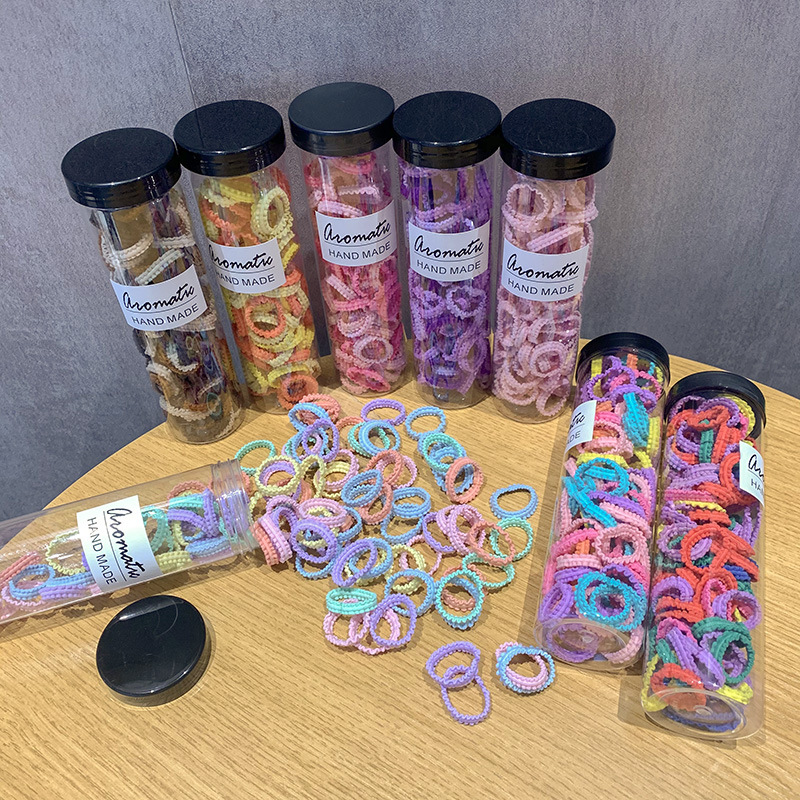 La banda de goma de los niños enlatados no duele el pelo cuerda de pelo del bebé banda de pelo de niña cuerda de pelo de alta elasticidad banda de goma cuerda de pelo de encaje