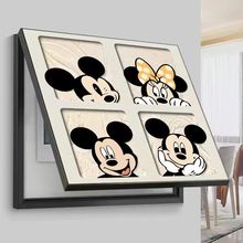 米奇電表箱裝飾畫掛畫遮擋電閘盒總開關壁畫弱電箱配電箱水晶膜