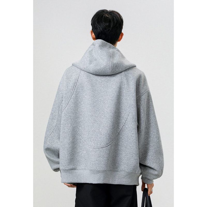 American Heavyweight Deconstructed Herren-Sweatshirt im trendigen Herbst-Design mit Patchwork-Elementen – vielseitig und elegant._voghion.com