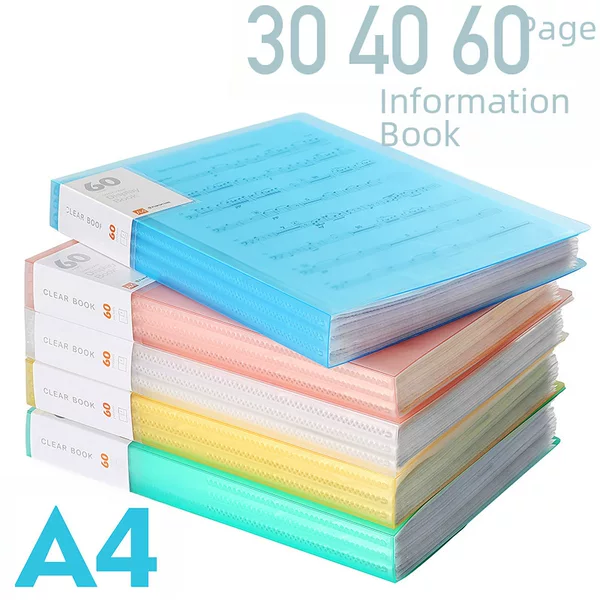 Chuangyi information book transparent plastic pp examination paper storage book music folder wholesale A4 insert folder file folder