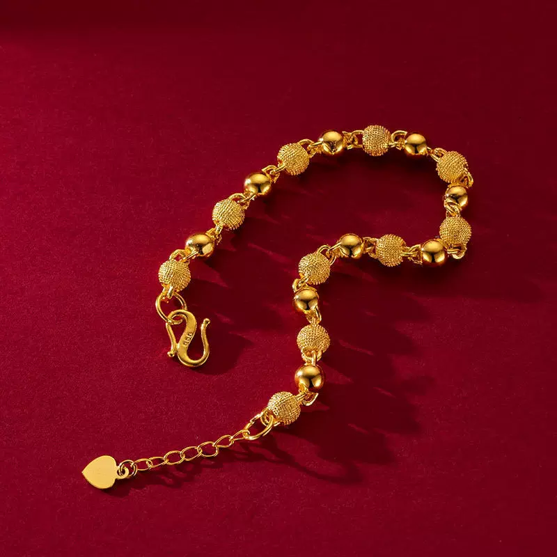 越南沙金圆珠点点手链民族风批发可调节工厂批发女士手镯手串转运